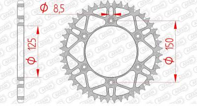 Couronne 49 dents anti-boue SLK 71304 - 520 Afam | KTM, GAS GAS, HUSQVARNA, HUSABERG