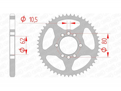 Couronne Standard 51 dents 12204 - 428 Afam | Moto, Motocross, Quad YAMAHA