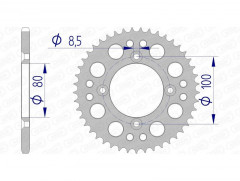 Couronne 36 dents alu ultra-light 11101 - 420 Afam | HONDA CR 80, HONDA CRF 70, HONDA XR 70