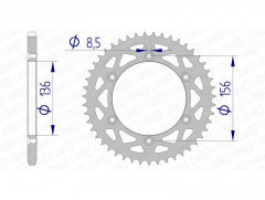 Couronne aluminium AFAM 15206 - 520 EnDURO Afam | Motocross, Moto, Quad