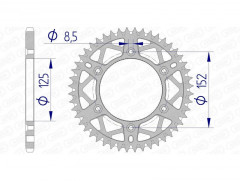 Couronne aluminium Ultra-Light anti-boue 39300 - 520 Afam | Motocross, Moto BETA