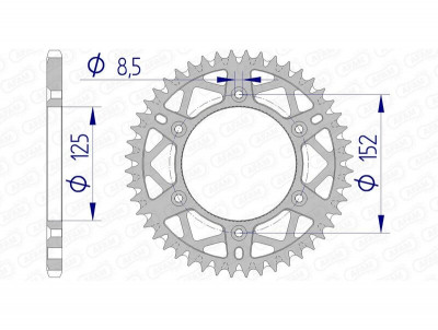 Couronne aluminium Ultra-Light anti-boue 39300 - 520 Afam | Motocross, Moto BETA