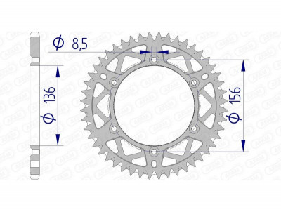 Couronne aluminium Ultra-Light anti-boue 15206 - 520 Afam | Moto, Motocross, Quad
