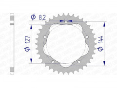 Couronne aluminium biposto 51607 - 520 Afam | Moto DUCATI