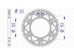 Couronne aluminium Ultra-Light Afam | Motocross, Moto HONDA, HM