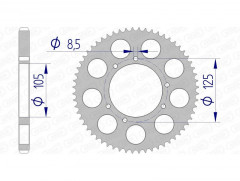 Couronne aluminium 48200 - 428 CRE 50 Derapage Afam | Mécaboite, Motocross HM