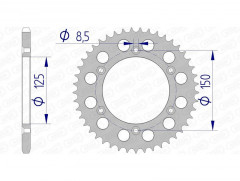 Couronne aluminium AFAM 72304 - 520 Afam | Motocross, Moto, Quad KTM, GAS GAS, HUSQVARNA, HUSABERG