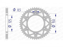 Couronne aluminium AFAM 72304 - 520 Afam | Motocross, Moto, Quad KTM, GAS GAS, HUSQVARNA, HUSABERG