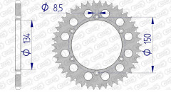 Couronne aluminium Ultra-Light anti-boue Afam | Motocross KAWASAKI, SUZUKI