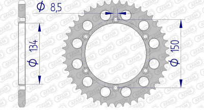Couronne Alu 17206520 Afam | Motocross, Moto KAWASAKI, SUZUKI