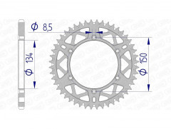 Couronne aluminium Ultra-Light anti-boue Afam | Motocross KAWASAKI, SUZUKI