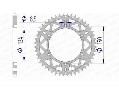 Couronne aluminium Ultra-Light anti-boue Afam | Motocross KAWASAKI, SUZUKI
