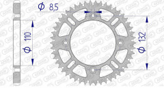 Couronne aluminium Ultra-Light anti-boue 72102 - 428 Afam | Motocross KTM, HUSQVARNA