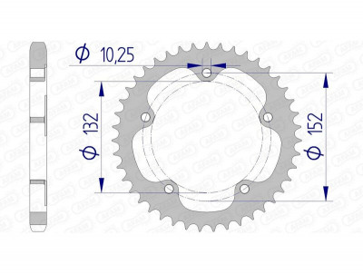 Couronne aluminium 93836 - 525 Afam | Moto MV AGUSTA