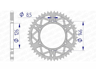 Couronne aluminium Ultra-Light anti-boue 15203 - 520 Afam | Motocross, Moto SUZUKI