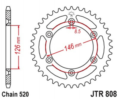 Couronne Anti-Boue JT Sprockets | DR S 250, DRZ 250, RM 125, RM 250, RMX 450, RMZ 250, RMZ 450
