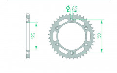 Couronne standard 41 dents pas 520 type 71304 Afam | Motocross, Moto, Quad KTM, HUSQVARNA, HUSABERG