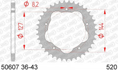 Couronne 41 dents acier standard 50607 - 520 Afam | DUCATI BIPOSTO 748, DUCATI DARK 848, DUCATI MONSTER S2R 800