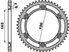 Couronne 45 dents acier standard 896 - 520 Pbr | KTM MX 125, KTM MX 495, KTM MX 500, KTM MX 600