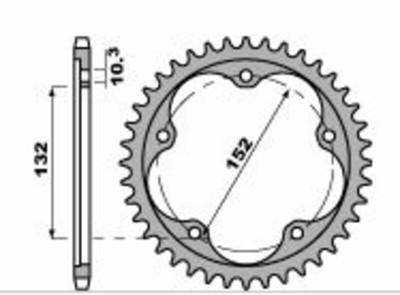 Couronne 44 dents alu ultra-light 4464 - 520 Pbr | MV AGUSTA F3 675