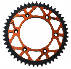 Couronne Twin Color aluminium ultra-light anti-boue anodisé dur 50 dents pas 520 Pbr