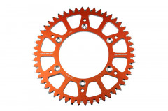 Couronne 50 dents alu ultra-light anti-boue SRS530 520 couleur orange Scar | Motocross, Moto