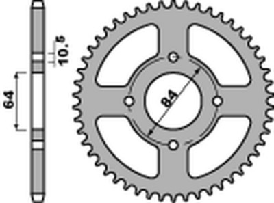 Couronne standard 4302 - 520 Pbr | Quad, Moto SUZUKI