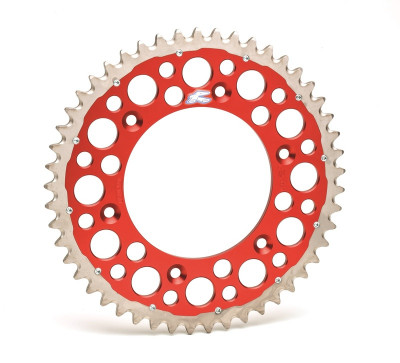 Couronne Twinring 50Dents Aluminium Ultra-Light Anti-Boue Anodisé Dur HA 520 Renthal | HONDA
