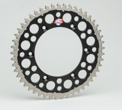 Couronne Twinring 50Dents Aluminium Ultra-Light Anti-Boue Anodisé Dur Renthal | Motocross SUZUKI
