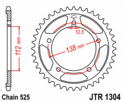 Couronne 41 dents pas de 525 JT Sprockets | Moto HONDA