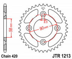 Couronne 37 dents acier standard 1213 - 420 JT Sprockets | HONDA CRF 50