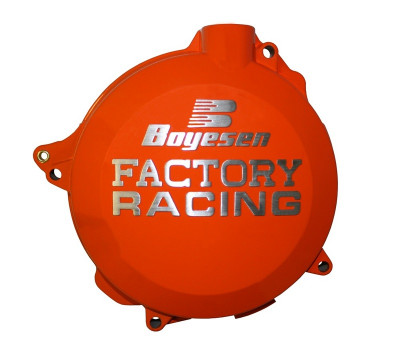 Couvercle Carter Embrayage Factory Racing Orange Boyesen | Motocross KTM, HUSQVARNA, HUSABERG