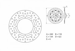 Disque de frein arrière fixe Brembo Oro 68B40769 | Moto, Motocross HONDA