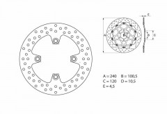 Disque de frein arrière fixe marque Brembo Oro 68B40779 | Moto KAWASAKI