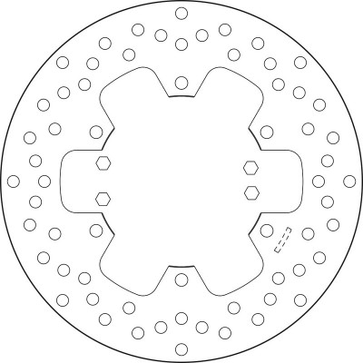 Disque de frein arrière fixe marque Brembo Oro 68B407H8 | Compatible Moto YAMAHA