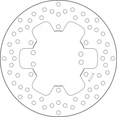 Disque de frein arrière fixe marque Brembo Oro 68B407H8 | Compatible Moto YAMAHA