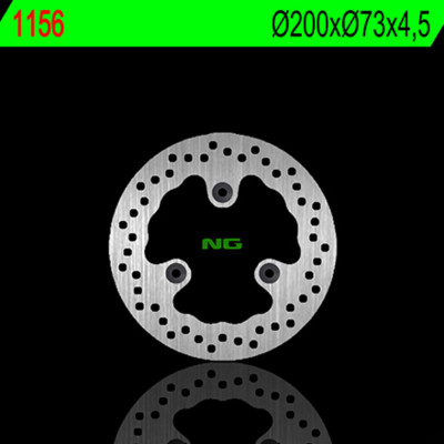Disque de frein arrière NG BRAKES 1156 | GTS 125, EVO, JOYRIDE 125, 200, SHARK 125