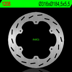 Disque de frein arrière rond fixe NG BRAKES 1208 | GOLDWING GL 1500 (88-89)