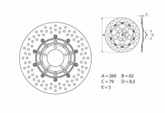 Disque de frein avant Brembo Oro 68B407B1 | BMW K100 RS 1000, R80 ST 800, R100 (1976-1983)