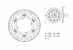 Disque de frein avant Brembo Oro 78B40811 | KAWASAKI KX 125, KXF 250, 450