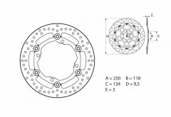 Disque de frein avant Brembo Oro 78B40812 flottant | SUZUKI RMZ 250, 450