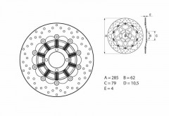 Disque de frein avant Brembo Oro 78B40816 | R S 1100, R100 R 1000, R80 GS 800, K75 '93-'96