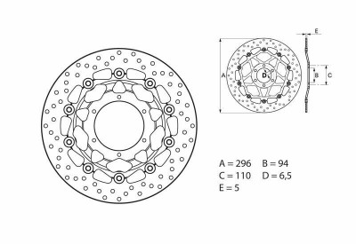 Disque de frein avant Brembo Oro flottant 78B40824 | HONDA HORNET F 600