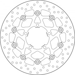 Disque de frein avant Brembo Oro flottant 78B40847 | TIGER 800, 1200, EXPLORER 1200
