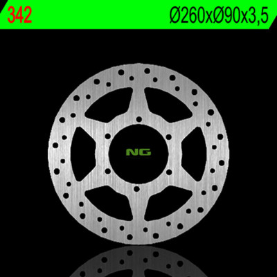 Disque de frein avant droit fixe marque NG BRAKES - 342 | PEUGEOT, BETA, MH (MOTORHISPANA)