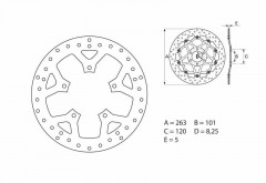 Disque de frein avant fixe Oro SER Brembo - Prix par disque | Maxiscooter PEUGEOT