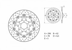 Disque de frein avant flottant marque Brembo Oro 78B40825 | Moto HONDA