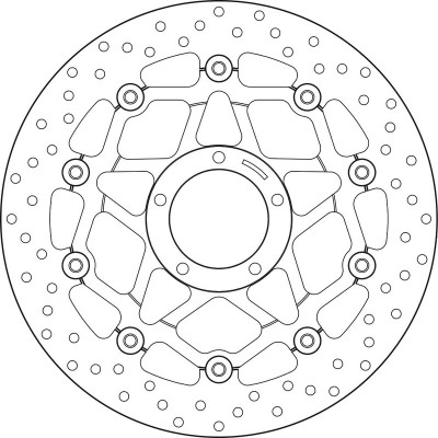 Disque de frein avant flottant marque Brembo Oro 78B40878 | Moto DUCATI