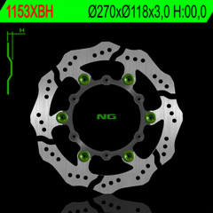 Disque de frein avant flottant modèle Pétale 1153XBH marque NG BRAKES | HUSQVARNA