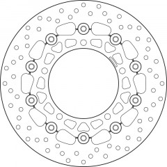 Disque de frein avant flottant Oro de marque Brembo - 78B40829 | Moto SUZUKI
